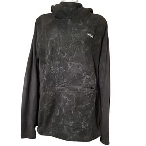 Columbia Womens XXL Fleece Hoodie Grey Marble Pullover AL2726 Pouch Pocket